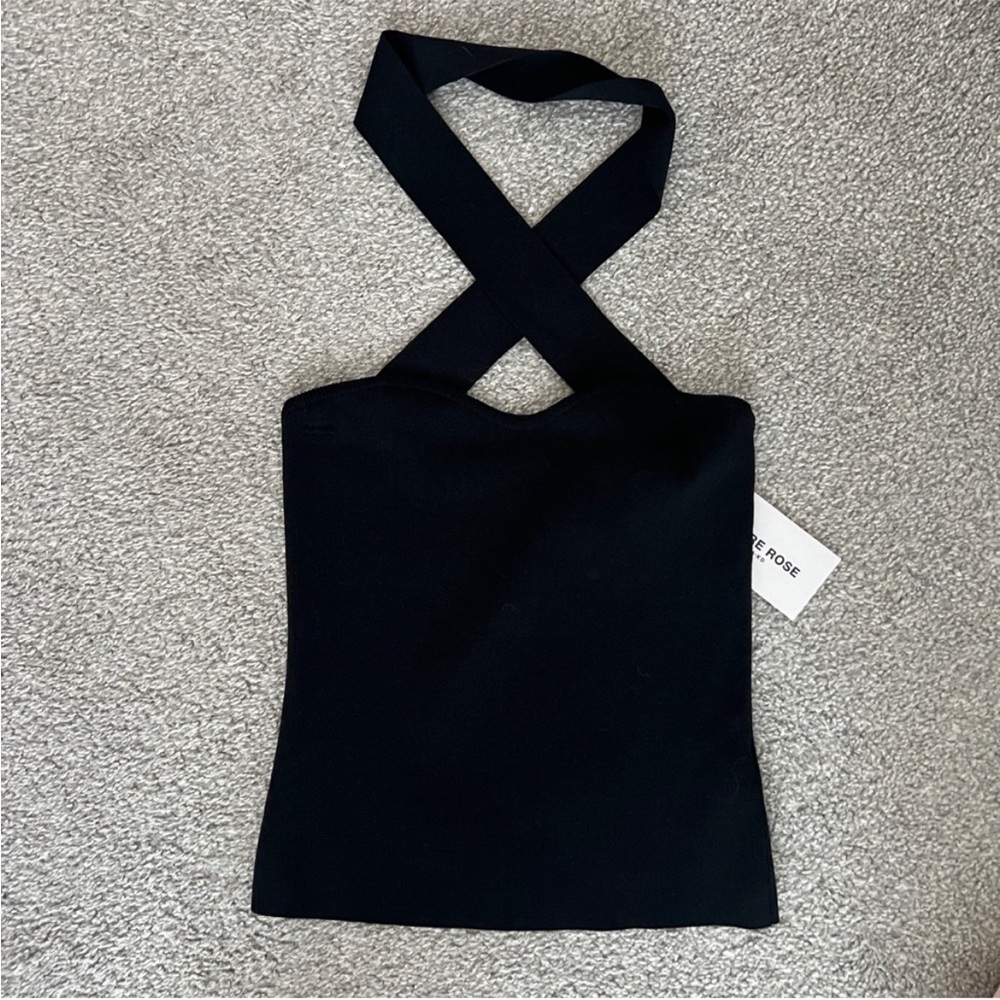 Black Asymmetrical Cut Out Tank Top